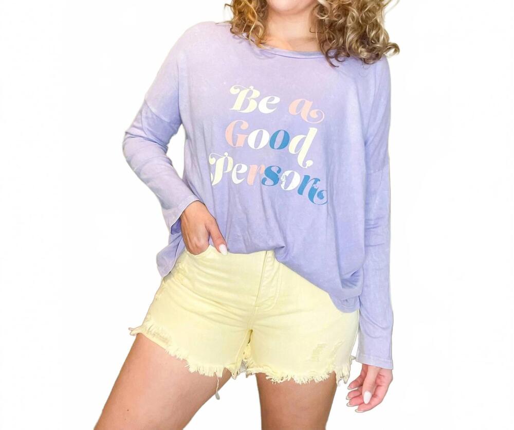 NEW PROMESA good person tee in lavender